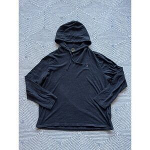 Polo Ralph‎ Lauren Long Sleeve Hooded Lightweight Fleece Top - Dark Gray - XL